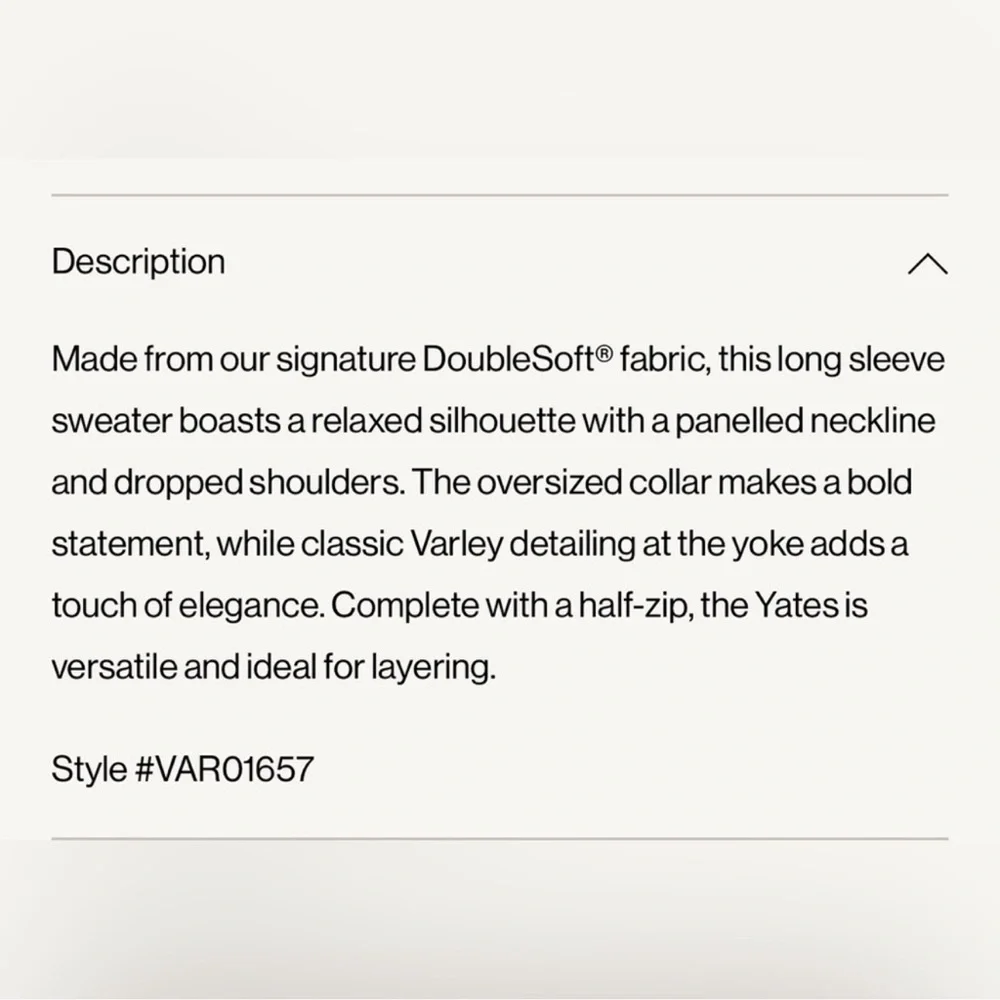 Varley Yates Half Zip Sweatshirt - Picture 8 of 12